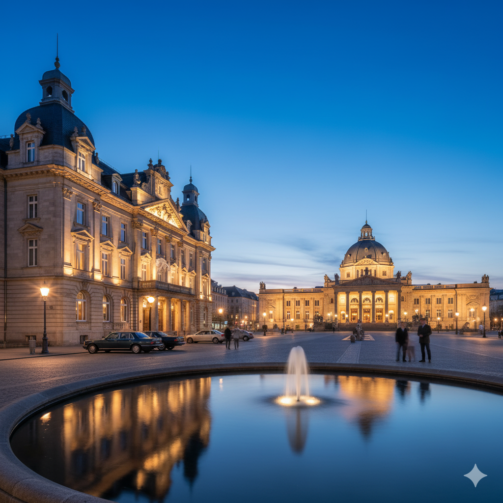 Exterior of the classic Kurhaus Wiesbaden